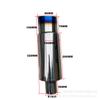 Silenciador universal de acero inoxidable para coche, color azul intenso, para tubo de escape, tambor de escape redondo, DUKE4WD