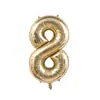 Globos de Foil de Aluminio Platino de 40 pulgadas Versión Americana para Decoraciones de Fiesta de Primer Cumpleaños de Bebé