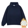 Sudadera gruesa de terciopelo con capucha para hombre, holgada, casual, juvenil, de marca de moda, otoño e invierno 2025, retro, con hombros descubiertos