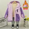 Ropa para Niños Abrigo de Algodón Grueso para Niños Medianos y Grandes Niñas Ropa de Trabajo de Junco Abrigo de Primavera y Otoño Abrigo Casual a Prueba de Viento Moda Otoño e Invierno para Niñitas