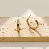 Pendientes de Tachuela de Hielo Triturado con Textura Irregular para Mujer Diseño Simple de Nicho Lujo Ligero Exquisitos Versátiles Pendientes Joyería para el Trabajo
