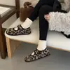 Sapatos Mary Jane com Forro de Lã de Cordeiro para Mulheres, Estilo Floresta, Inverno 2025, Bico Redondo, Quente, Sola Grossa, Sapatos de Algodão Totalmente Fechados