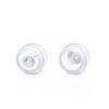 Tapones para los oídos Anticaída Pendientes de Oro Chapado S925 Hamburguesa Silicona Transparente Tapón Trasero Redondo Cabeza Fija Hebilla Anticaída