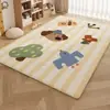 Tapete de Chão para Quarto Infantil de Uso Doméstico na Cor Creme, Imitação de Caxemira, Tapete para Cabeceira, Decoração de Quarto, Tapete Resistente ao Desgaste
