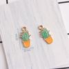 Accesorios de joyería de estilo coreano DIY K oro aleación gota de aceite colgante pequeño colgante para pulsera gota de aceite planta suculenta Serie