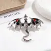Broche Cartoon Dragão com Gotejamento de Óleo Retrô para Homens, Acessório Personalizado para Terno e Casaco, Joia de Alfinete, Fornecimento Transfronteiriço
