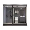 Cuarto de ducha integrado para hoteles y casas de huéspedes, cuarto de baño interior con separación integrada de zona seca y húmeda, unidad de ducha completa