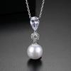 Colgante de Cuentas Jinse Ma Set de Cobre Zircón Collar de Perlas para Mujer Estilo Coreano Moda Joyería Diseño Sensación Nicho Joyería