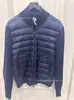 Cruzando Fronteras Alta Calidad Mengjia Nueva Marca m Chaqueta Ligera de Plumas Tejida con Empalmes para Hombre Pluma de Pato Moda Abrigo con Cuello Alto