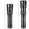 Linterna LED Ultra Brillante, Material de Aleación de Aluminio, Rayos Ajustables, Recargable por USB, Batería de Litio de Gran Capacidad Integrada, Zoom Telescópico, para Exteriores, Camping, Pesca - Día del Trabajo, Día del Padre, Navidad, Halloween