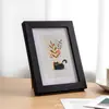 Moldura de Foto de Madeira Estilo Madeira Natural 6 Polegadas, 7 Polegadas, 8 Polegadas, 10 Polegadas, Suporte de Exibição Tridimensional, Moldura para Fixação de Fotos, Moldura Criativa A4 para Caligrafia e Pintura