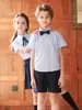 Uniformes de Clase de Verano para Estudiantes de Primaria, Trajes de Camisa Estilo Británico, Uniformes de Jardín de Infancia, Uniformes Escolares, Fotos de Graduación, Disfraces para Actuaciones de Coro