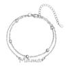 Pulseira de Carta Mama de Alta Qualidade para Mulheres Transfronteiriças Elegante Presente de Dia das Mães Colar Clavícula Corrente