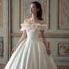 Vestido de Novia de un Hombro 2026 Estilo Nuevo Novia Satín Simple y Elegante Estilo Bosque Corte Entallado Temperamento Soñador Vestido de Novia con Cola Verano