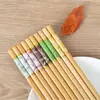 Palillos de Bambú con Estampado de Mármol, Palillos de Cinco Colores para Uso Doméstico, Una Persona, Un Palillo, A Prueba de Moho, Palillos de Bambú Natural para Catering, Palillos Ecológicos