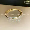 Pulsera de estilo coreano personalizada super brillante con incrustaciones de cristal, a la moda, combinable, con diamantes de imitación completos, pulsera elástica, joyería para baile disco, moda