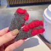 Grampo de Cabelo Fofo Cabeça de Pão Água Alcalina para Mulheres Novo Coreano Croissant Grampo Lateral Baguete Grampo de Franja Cartão
