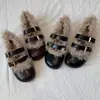 Zapatos Mary Jane planos y mullidos de estilo francés para mujer, nuevo modelo de invierno 2026, zapatos cálidos de algodón y lana de cordero para uso en exteriores