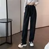Jeans de Pierna Ancha Adelgazantes de Cintura Alta para Estudiantes Femeninas, Pantalones Rectos Sueltos Caídos hasta el Suelo, Pantalones Largos de Moda, Primavera y Otoño 2027