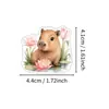 50 Hojas Acuarela Lindo Adorno Pequeños Animales Pegatinas Kawaii Mascotas Flores Pegatinas para Diario Transfronterizo Impermeables Adhesivas Pegatinas Venta al por Mayor