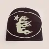 Gorro de Punto Personalizado Jacquard Cara de Estrella Estilo Europeo y Americano para Hombres y Mujeres, Cálido Moda Hip-Hop Street Skateboard, Gorro al por Mayor