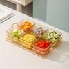 Estilo Luxo Leve Prato de Frutas de Plástico Prato de Frutas Secas Banho de Pés Comercial Lanches Lanches Prato de Lanches Bandeja de Frutas KTV Bandeja de Doces
