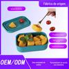 Caixa de almoço de silicone de grau alimentício, aquecimento em forno de micro-ondas, caixa de almoço grande e simples com tampa, conjunto de frutas, talheres portáteis para exterior