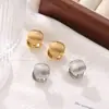 Frijol Dorado Rayado Diseño de Moda Sentido de la Moda Lujo Ligero Versátil Pendientes Verano Nuevo Distintivo Estilo Ins Estilo Coreano Accesorios Mujer