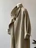 Gabardina Beishan Tongshu estilo británico con cuello alto para mujer, diseño de otoño, abrigo largo holgado 80766