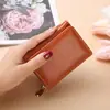 Mini cartera de textura PU estilo japonés para mujer, corta, transfronteriza, gran capacidad, monedero creativo para mujer, bolsa para monedas, tarjetero