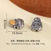 Plata 925 Chapada en Oro Patrón de Meteorito Amarillo Cuenta de la Fortuna Ovni Cuentas Sueltas para Hacer Joyería Accesorios DIY