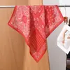 Bufanda de seda de espiga vintage para mujer, adecuada para primavera y otoño, pañuelo cuadrado pequeño, bufanda elegante para cuello de camisa, bufanda para cuello de traje, faja de cintura de moda y chal