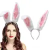 Diadema de Cabeza de Conejo Linda Adorno para la Cabeza Disfraz Fiesta Halloween Pascua Cosplay Maquillaje Lavado de Cara Aro para el Cabello Accesorios para el Cabello