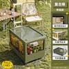 Carro de camping caja de carro para exteriores caja de almacenamiento de cinco puertas carro de picnic caja volcable caja plegable para camping