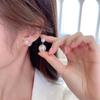 Brincos de Pérola Estilo Ins Feminino Design de Nicho Simples Diamante Brincos Elegantes Novos Brincos Celebridade da Internet Estilo Quente