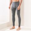 Pantalones de Capa Base para Hombre de Poliéster y Algodón, Delgados, Corte Holgado para Personas de Mediana Edad y Mayores, Cintura Alta, Se Pueden Usar por Fuera, Adecuados para Otoño e Invierno, Cómodos para Primavera y Otoño