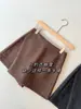 Elegante Falda Pantalón Corta de Lana Estilo Chanel Colgante Abierta Irregular Cintura Alta Línea A Otoño e Invierno Falda de Mujer