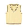 Tmall TikTok Calidad Estilo Universitario Nuevo para Mujer Otoño e Invierno Chaleco Suéter Prenda Exterior Tejida Chaleco Cintura