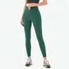 Pantalones deportivos de fitness sin costuras de nueve puntos para mujer, estilo europeo y americano, tela cepillada, secado rápido, ajustados, de cintura alta, levanta glúteos, para exportación