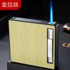 Estuche para cigarrillos, encendedor electrónico, paquete completo de 20, metal, creativo, recto, a prueba de viento, fabricantes de encendedores para cigarrillos al por mayor