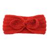 Diadema de ganchillo para niños europeos y americanos con lazo de lana para el pelo con orejeras de punto diadema para bebé adornos para el pelo de punto para bebé