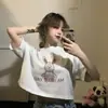 Camiseta Retrô Americana de Manga Curta para Mulheres Verão 2025 Novo Estilo Curto Ins Super Quente e Slim Sexy Tendência Marca Estilo Coreano Top