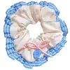 Scrunchie de Alta Qualidade Estilo Coreano para Mulheres, Elástico de Cabelo com Laço de Tecido da Moda, Acessório de Cabelo Corda para Coque Doce e Fofo
