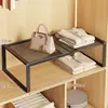 Divisória de Camadas Retrátil para Guarda-Roupa Prateleira de Armazenamento para Guarda-Roupa Divisória Armário Camada Interna Prateleira de Camadas para Armário de Roupas