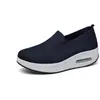 Sapatos Femininos Transfronteiriços, Novo Estilo Tênis Casuais Respiráveis de Malha Fly-Knit, Sapatos Slip-On, Tênis Esportivos Femininos de Solado Grosso
