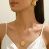 Set de Collares Versátil de Moda Francesa Retro de Nicho de Venta Caliente Transfronteriza para Mujer, Sencillo, Floral, Geométrico, Rayado