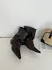 Botas curtas de perna larga com fivela, estilo europeu e americano, versáteis e afinadoras