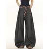 Pantalones Casuales Retro Americanos de Caída Casual Diseño de Nicho para Mujer Versátiles de Caída Anchos de Pierna Largo hasta el Suelo