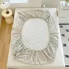 Juego de Sábanas de Algodón Grueso Espesado, Cama Individual/Doble, Juego de Tres Piezas con Fundas de Almohada, Adecuado para Todas las Estaciones