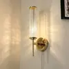 Lámpara de pared moderna minimalista con forma de columna de cristal para pared de fondo de sala de estar y pasillo, iluminación decorativa para el hogar, lámparas personalizables